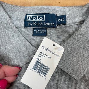NWT POLO BY RALPH LAUREN SIZE XXL Gray Grey Short Sleeve